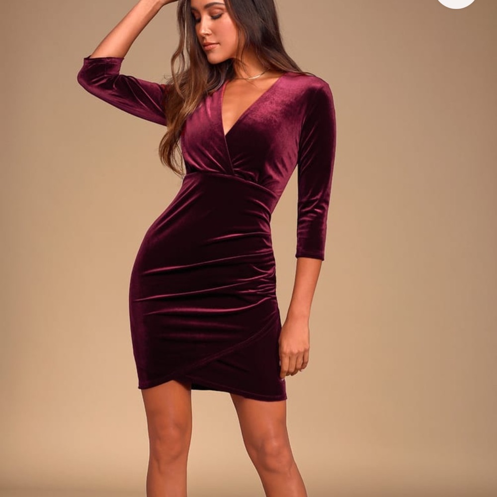Burgundy Dress from Lulus